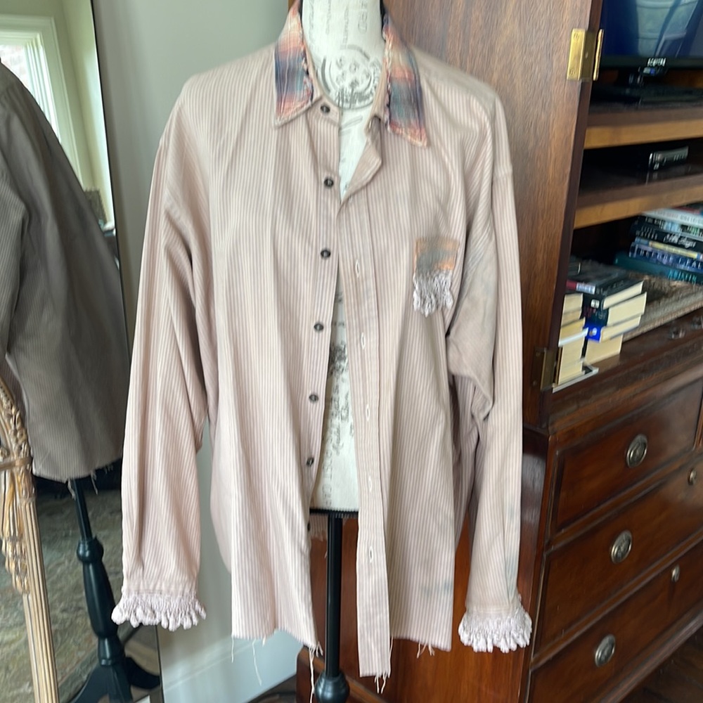 Ralph Lauren shirt altered for a woman to wear size XL